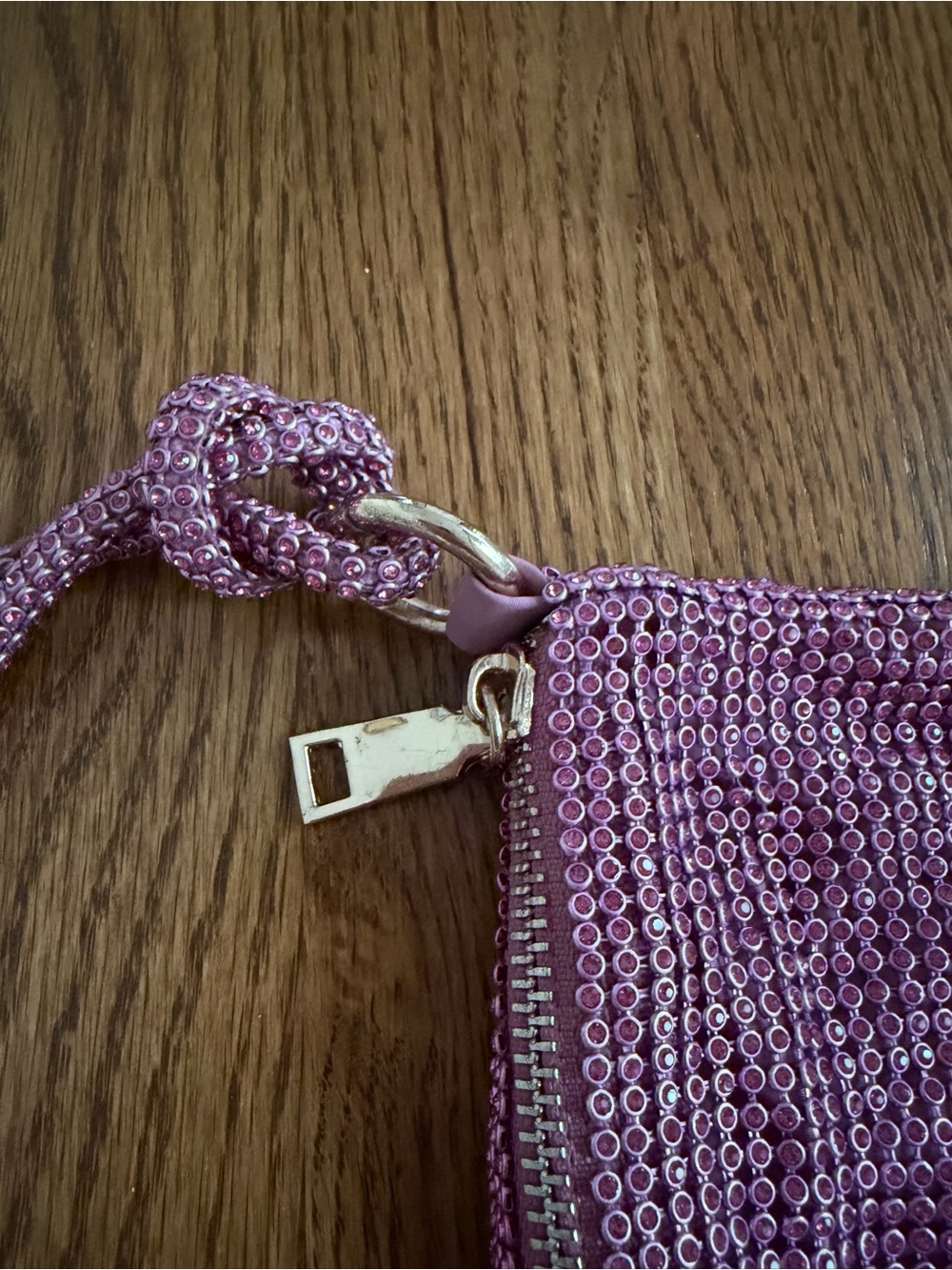 Pink/purple Rhinestone Shoulder Bag - Picture 7 of 8